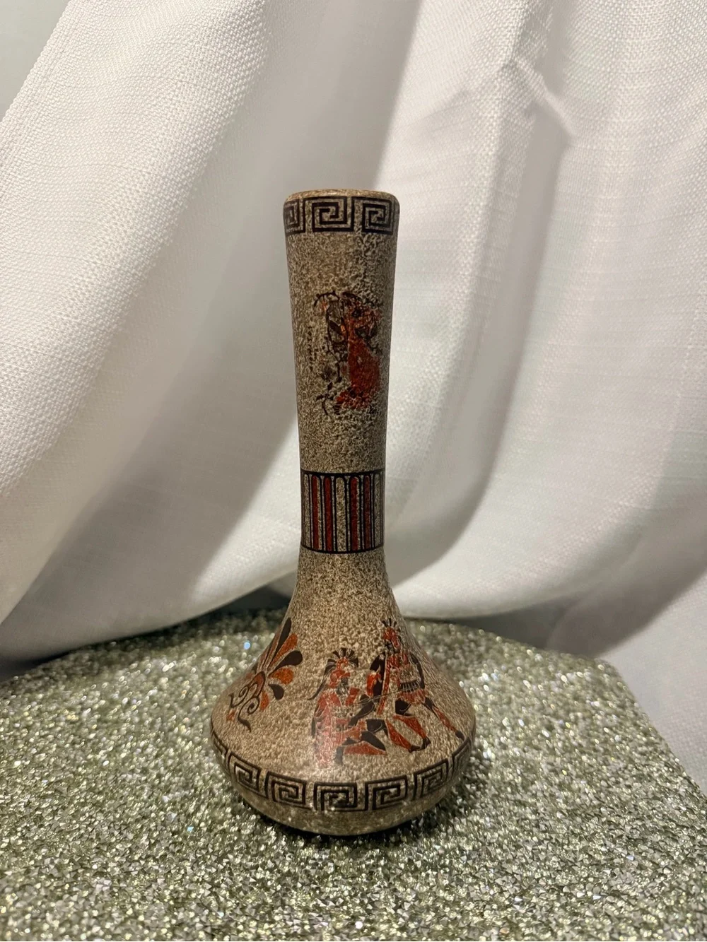 vintage handcrafted Greek pottery vase
